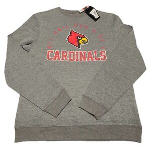 Captivating University Of Louisville Cardinals Sweater Athletic Gray Heather NWT